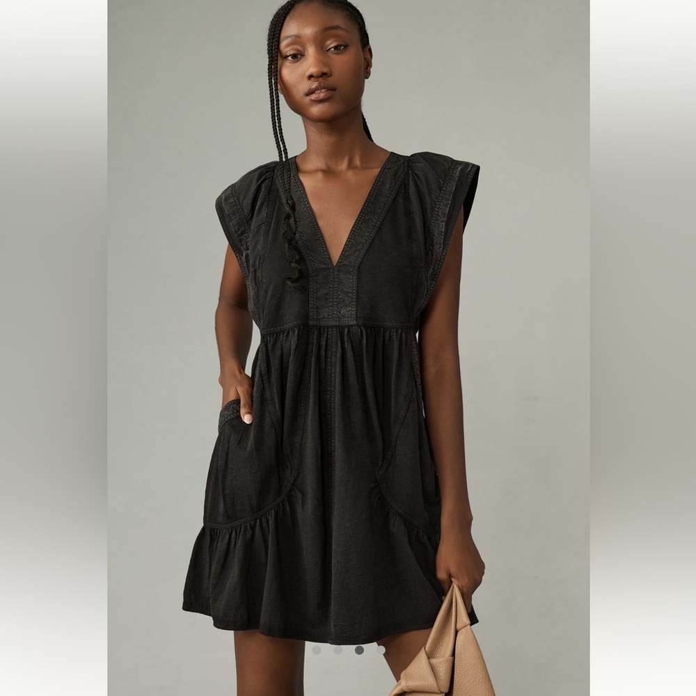 Daily Practice by Anthropologie Short-Sleeve Mini Dress, NWT